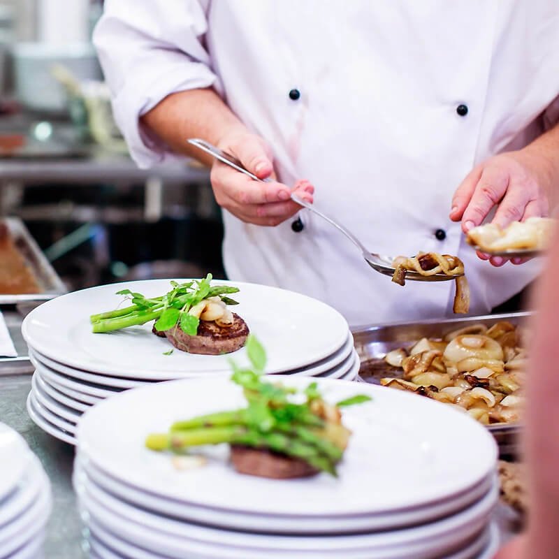 Chef Plating Food Chef Plating food